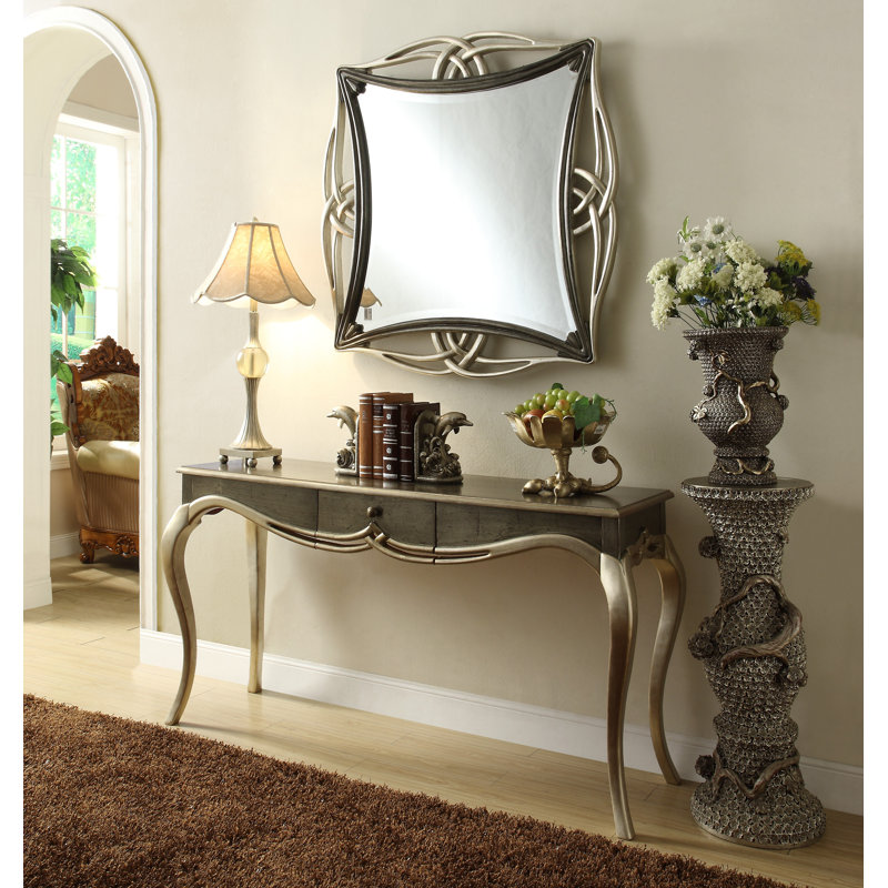 Entryway Table Mirror Set Victorian Console table and mirror set for